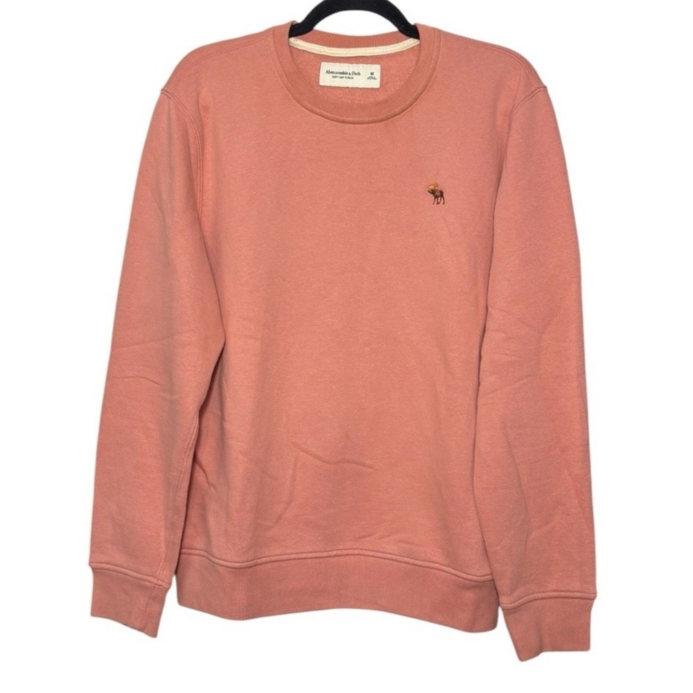 Abercrombie & Fitch Soft A&F Icon Men's Crewneck Sweatshirt Size M Moose Logo